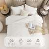image:imageAndency Fluffy Comforter Set Queen Size Black Sherpa Fleece Super Soft Warm Bedding for Winter Luxury Boho Jacquard Thick Fuzzy Plush Bed Set 3 Pieces1 Shaggy Comforter 2 PillowcasesWhite