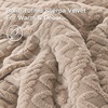 image:imageAndency Fluffy Comforter Set Queen Size Black Sherpa Fleece Super Soft Warm Bedding for Winter Luxury Boho Jacquard Thick Fuzzy Plush Bed Set 3 Pieces1 Shaggy Comforter 2 PillowcasesKhaki