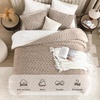 image:imageAndency Fluffy Comforter Set Queen Size Black Sherpa Fleece Super Soft Warm Bedding for Winter Luxury Boho Jacquard Thick Fuzzy Plush Bed Set 3 Pieces1 Shaggy Comforter 2 PillowcasesKhaki