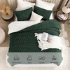 image:imageAndency Fluffy Comforter Set Queen Size Black Sherpa Fleece Super Soft Warm Bedding for Winter Luxury Boho Jacquard Thick Fuzzy Plush Bed Set 3 Pieces1 Shaggy Comforter 2 PillowcasesDark Green