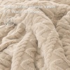 image:imageAndency Fluffy Comforter Set Queen Size Black Sherpa Fleece Super Soft Warm Bedding for Winter Luxury Boho Jacquard Thick Fuzzy Plush Bed Set 3 Pieces1 Shaggy Comforter 2 PillowcasesBeige
