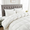 image:imageAndency Queen Size Feather and Down Fiber Comforter Insert All Season Fluffy Soft Cotton Duvet Insert Hotel Luxury Bedding for Bedroom White 90x90 Inch