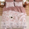 image:imageAndency Quilt Queen Size Sage Green Flower Bedspread Queen Size 3 Pieces Soft Bedding Set Lightweight Coverlet Set for All Season with 2 Pillowcases 96x90Misty Pink