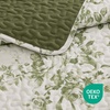image:imageAndency Quilt Queen Size Sage Green Flower Bedspread Queen Size 3 Pieces Soft Bedding Set Lightweight Coverlet Set for All Season with 2 Pillowcases 96x90White  Green