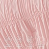 image:imageAndency Ruched Queen Comforter Set Beige 7 Pieces Ruffle Bed in a Bag Shabby Chic Pleat Bedding Set with Comforter Sheets Pillowcase amp Sham Lightweight Soft All SeasonPink
