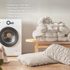 image:imageAndency Ruched Queen Comforter Set Beige 7 Pieces Ruffle Bed in a Bag Shabby Chic Pleat Bedding Set with Comforter Sheets Pillowcase amp Sham Lightweight Soft All SeasonLinen