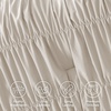 image:imageAndency Ruched Queen Comforter Set Beige 7 Pieces Ruffle Bed in a Bag Shabby Chic Pleat Bedding Set with Comforter Sheets Pillowcase amp Sham Lightweight Soft All SeasonLinen