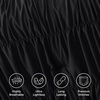 image:imageAndency Ruched Queen Comforter Set Beige 7 Pieces Ruffle Bed in a Bag Shabby Chic Pleat Bedding Set with Comforter Sheets Pillowcase amp Sham Lightweight Soft All SeasonBlack