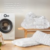 image:imageAndency Ruched Queen Comforter Set Beige 7 Pieces Ruffle Bed in a Bag Shabby Chic Pleat Bedding Set with Comforter Sheets Pillowcase amp Sham Lightweight Soft All SeasonWhite