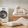 image:imageAndency Ruched Queen Comforter Set Beige 7 Pieces Ruffle Bed in a Bag Shabby Chic Pleat Bedding Set with Comforter Sheets Pillowcase amp Sham Lightweight Soft All SeasonBeige