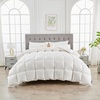 image:imageAndency Queen Size Feather and Down Fiber Comforter Insert All Season Fluffy Soft Cotton Duvet Insert Hotel Luxury Bedding for Bedroom White 90x90 Inch