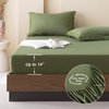 image:imageAndency Oversized King Comforter Set with Sheets 128x120 Terracotta  7 Pieces Bed in a Bag Boho Soft Lightweight Bedding Sets Tassel Bed Set with Comforter Sheets Pillowcases amp Shams03  Olive Green