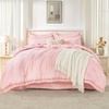 image:imageAndency Oversized King Comforter Set with Sheets 128x120 Terracotta  7 Pieces Bed in a Bag Boho Soft Lightweight Bedding Sets Tassel Bed Set with Comforter Sheets Pillowcases amp Shams16  Light Pink