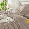 image:imageAndency Oversized King Comforter Set with Sheets 128x120 Terracotta  7 Pieces Bed in a Bag Boho Soft Lightweight Bedding Sets Tassel Bed Set with Comforter Sheets Pillowcases amp Shams21  Khaki