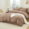 image:imageAndency Oversized King Comforter Set with Sheets 128x120 Terracotta  7 Pieces Bed in a Bag Boho Soft Lightweight Bedding Sets Tassel Bed Set with Comforter Sheets Pillowcases amp Shams08  Taupe