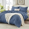 image:imageAndency Oversized King Comforter Set with Sheets 128x120 Terracotta  7 Pieces Bed in a Bag Boho Soft Lightweight Bedding Sets Tassel Bed Set with Comforter Sheets Pillowcases amp Shams17  Bluish Grey