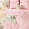 image:imageAndency Oversized King Comforter Set with Sheets 128x120 Terracotta  7 Pieces Bed in a Bag Boho Soft Lightweight Bedding Sets Tassel Bed Set with Comforter Sheets Pillowcases amp Shams16  Light Pink