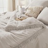 image:imageAndency Oversized King Comforter Set with Sheets 128x120 Terracotta  7 Pieces Bed in a Bag Boho Soft Lightweight Bedding Sets Tassel Bed Set with Comforter Sheets Pillowcases amp Shams22  Heather Grey