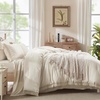 image:imageAndency Oversized King Comforter Set with Sheets 128x120 Terracotta  7 Pieces Bed in a Bag Boho Soft Lightweight Bedding Sets Tassel Bed Set with Comforter Sheets Pillowcases amp Shams01  Beige