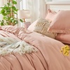 image:imageAndency Oversized King Comforter Set with Sheets 128x120 Terracotta  7 Pieces Bed in a Bag Boho Soft Lightweight Bedding Sets Tassel Bed Set with Comforter Sheets Pillowcases amp Shams13  Pink