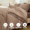 image:imageAndency Oversized King Comforter Set with Sheets 128x120 Terracotta  7 Pieces Bed in a Bag Boho Soft Lightweight Bedding Sets Tassel Bed Set with Comforter Sheets Pillowcases amp Shams08  Taupe