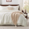 image:imageAndency Oversized King Comforter Set with Sheets 128x120 Terracotta  7 Pieces Bed in a Bag Boho Soft Lightweight Bedding Sets Tassel Bed Set with Comforter Sheets Pillowcases amp Shams14  Ivory