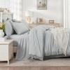 image:imageAndency Oversized King Comforter Set with Sheets 128x120 Terracotta  7 Pieces Bed in a Bag Boho Soft Lightweight Bedding Sets Tassel Bed Set with Comforter Sheets Pillowcases amp Shams11  Light Grey