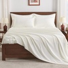 image:imageAndency Oversized King Comforter Set with Sheets 128x120 Terracotta  7 Pieces Bed in a Bag Boho Soft Lightweight Bedding Sets Tassel Bed Set with Comforter Sheets Pillowcases amp Shams14  Ivory