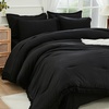 image:imageAndency Oversized King Comforter Set with Sheets 128x120 Terracotta  7 Pieces Bed in a Bag Boho Soft Lightweight Bedding Sets Tassel Bed Set with Comforter Sheets Pillowcases amp Shams06  Black