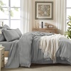 image:imageAndency Oversized King Comforter Set with Sheets 128x120 Terracotta  7 Pieces Bed in a Bag Boho Soft Lightweight Bedding Sets Tassel Bed Set with Comforter Sheets Pillowcases amp Shams20  Medium Grey