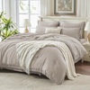 image:imageAndency Oversized King Comforter Set with Sheets 128x120 Terracotta  7 Pieces Bed in a Bag Boho Soft Lightweight Bedding Sets Tassel Bed Set with Comforter Sheets Pillowcases amp Shams22  Heather Grey