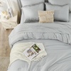 image:imageAndency Oversized King Comforter Set with Sheets 128x120 Terracotta  7 Pieces Bed in a Bag Boho Soft Lightweight Bedding Sets Tassel Bed Set with Comforter Sheets Pillowcases amp Shams11  Light Grey