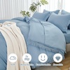 image:imageAndency Oversized King Comforter Set with Sheets 128x120 Terracotta  7 Pieces Bed in a Bag Boho Soft Lightweight Bedding Sets Tassel Bed Set with Comforter Sheets Pillowcases amp Shams09  Grayish Blue