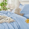 image:imageAndency Oversized King Comforter Set with Sheets 128x120 Terracotta  7 Pieces Bed in a Bag Boho Soft Lightweight Bedding Sets Tassel Bed Set with Comforter Sheets Pillowcases amp Shams15  Light Blue