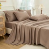 image:imageAndency Oversized King Comforter Set with Sheets 128x120 Terracotta  7 Pieces Bed in a Bag Boho Soft Lightweight Bedding Sets Tassel Bed Set with Comforter Sheets Pillowcases amp Shams08  Taupe