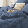 image:imageAndency Oversized King Comforter Set with Sheets 128x120 Terracotta  7 Pieces Bed in a Bag Boho Soft Lightweight Bedding Sets Tassel Bed Set with Comforter Sheets Pillowcases amp Shams17  Bluish Grey