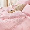 image:imageAndency Oversized King Comforter Set with Sheets 128x120 Terracotta  7 Pieces Bed in a Bag Boho Soft Lightweight Bedding Sets Tassel Bed Set with Comforter Sheets Pillowcases amp Shams16  Light Pink