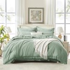 image:imageAndency Oversized King Comforter Set with Sheets 128x120 Terracotta  7 Pieces Bed in a Bag Boho Soft Lightweight Bedding Sets Tassel Bed Set with Comforter Sheets Pillowcases amp Shams05  Sage Green