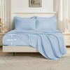 image:imageAndency Oversized King Comforter Set with Sheets 128x120 Terracotta  7 Pieces Bed in a Bag Boho Soft Lightweight Bedding Sets Tassel Bed Set with Comforter Sheets Pillowcases amp Shams15  Light Blue