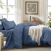 image:imageAndency Oversized King Comforter Set with Sheets 128x120 Terracotta  7 Pieces Bed in a Bag Boho Soft Lightweight Bedding Sets Tassel Bed Set with Comforter Sheets Pillowcases amp Shams17  Bluish Grey