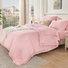 image:imageAndency Oversized King Comforter Set with Sheets 128x120 Terracotta  7 Pieces Bed in a Bag Boho Soft Lightweight Bedding Sets Tassel Bed Set with Comforter Sheets Pillowcases amp Shams16  Light Pink