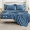 image:imageAndency Oversized King Comforter Set with Sheets 128x120 Terracotta  7 Pieces Bed in a Bag Boho Soft Lightweight Bedding Sets Tassel Bed Set with Comforter Sheets Pillowcases amp Shams19  Sea Blue