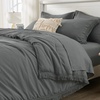 image:imageAndency Oversized King Comforter Set with Sheets 128x120 Terracotta  7 Pieces Bed in a Bag Boho Soft Lightweight Bedding Sets Tassel Bed Set with Comforter Sheets Pillowcases amp Shams12  Dark Grey