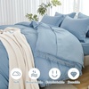 image:imageAndency Oversized King Comforter Set with Sheets 128x120 Terracotta  7 Pieces Bed in a Bag Boho Soft Lightweight Bedding Sets Tassel Bed Set with Comforter Sheets Pillowcases amp Shams09  Grayish Blue