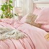 image:imageAndency Oversized King Comforter Set with Sheets 128x120 Terracotta  7 Pieces Bed in a Bag Boho Soft Lightweight Bedding Sets Tassel Bed Set with Comforter Sheets Pillowcases amp Shams16  Light Pink