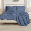 image:imageAndency Oversized King Comforter Set with Sheets 128x120 Terracotta  7 Pieces Bed in a Bag Boho Soft Lightweight Bedding Sets Tassel Bed Set with Comforter Sheets Pillowcases amp Shams17  Bluish Grey