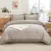 image:imageAndency Oversized King Comforter Set with Sheets 128x120 Terracotta  7 Pieces Bed in a Bag Boho Soft Lightweight Bedding Sets Tassel Bed Set with Comforter Sheets Pillowcases amp Shams07  Wheat