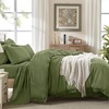 image:imageAndency Oversized King Comforter Set with Sheets 128x120 Terracotta  7 Pieces Bed in a Bag Boho Soft Lightweight Bedding Sets Tassel Bed Set with Comforter Sheets Pillowcases amp Shams03  Olive Green