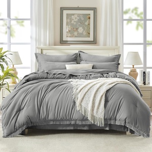 image:imageAndency Oversized King Comforter Set with Sheets 128x120 Terracotta  7 Pieces Bed in a Bag Boho Soft Lightweight Bedding Sets Tassel Bed Set with Comforter Sheets Pillowcases amp Shams20  Medium Grey