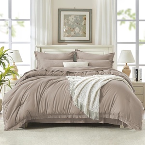 image:imageAndency Oversized King Comforter Set with Sheets 128x120 Terracotta  7 Pieces Bed in a Bag Boho Soft Lightweight Bedding Sets Tassel Bed Set with Comforter Sheets Pillowcases amp Shams21  Khaki